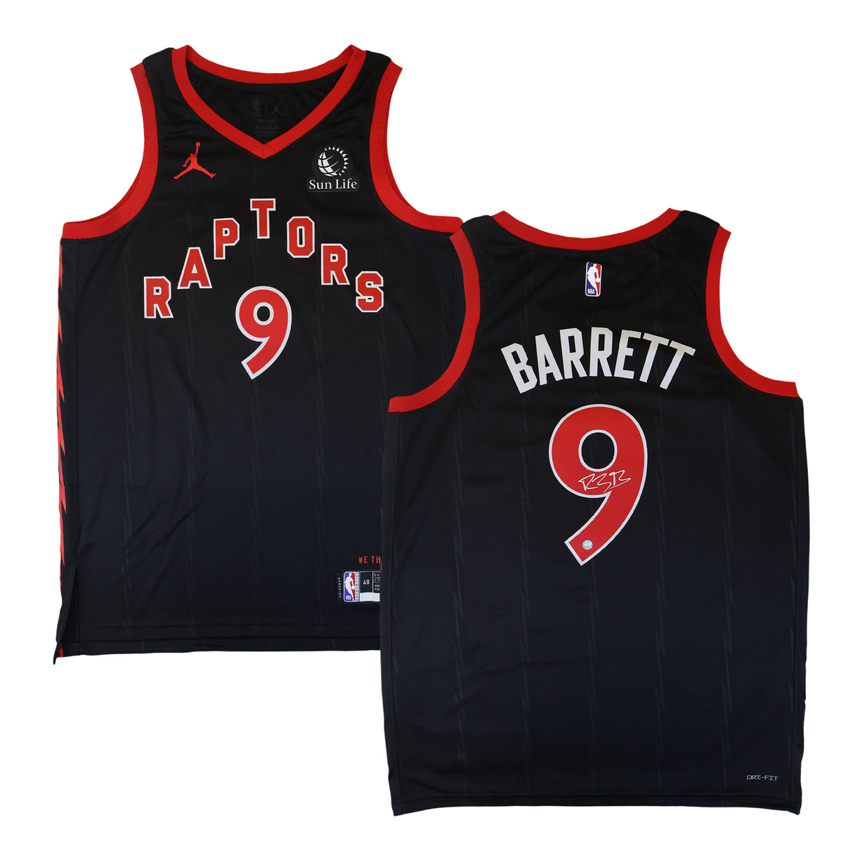 RJ Barrett Signed Toronto Raptors Jersey Black Nike Statement Edition