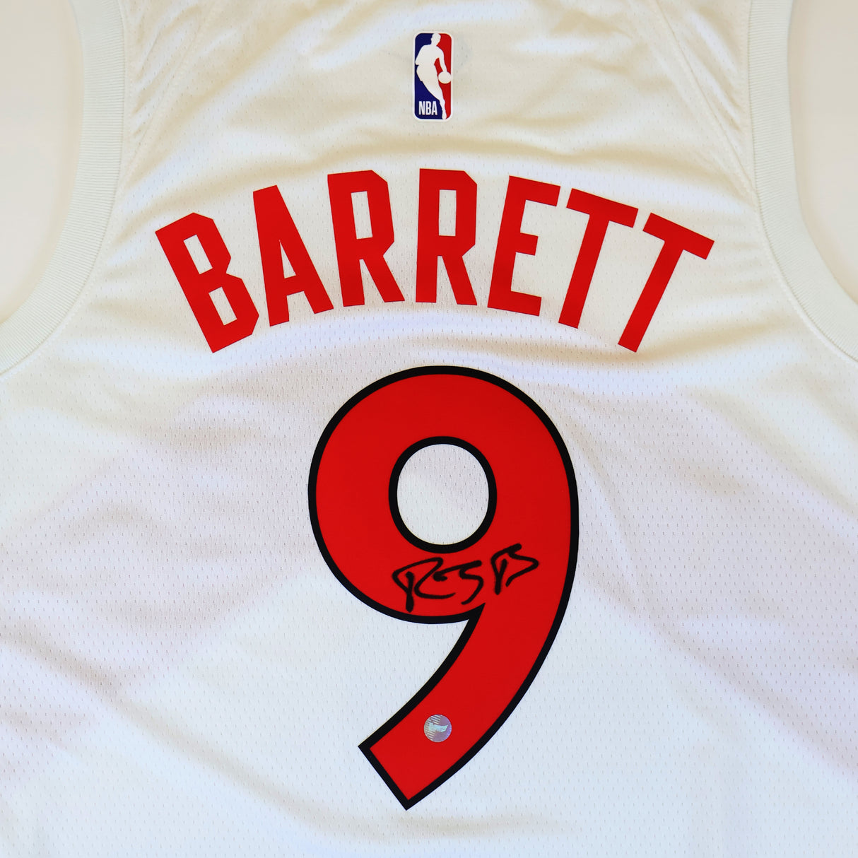 RJ Barrett Signed Jersey Toronto Raptors White Nike Association Edition