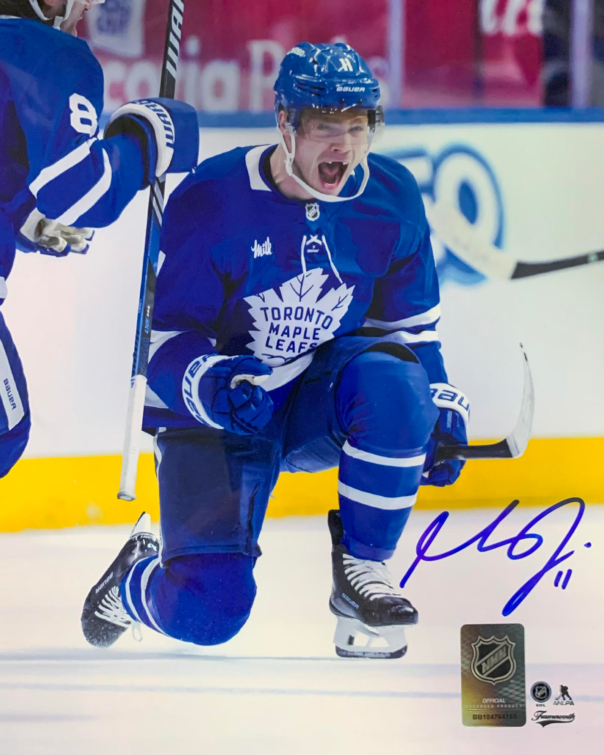 Max Domi Signed 8x10 Photo Toronto Maple Leafs Celebration-V