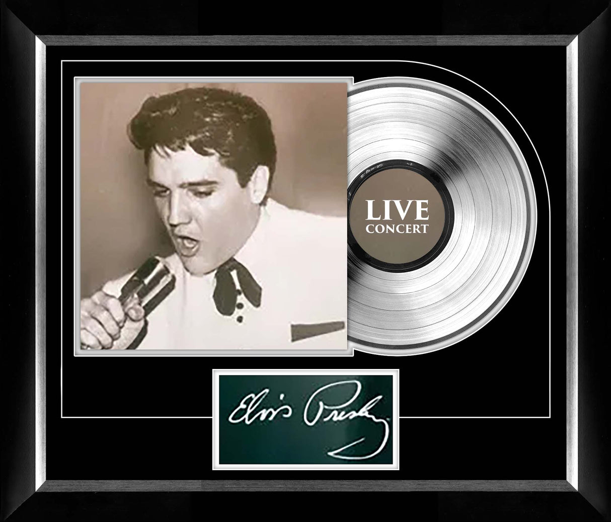 Elvis Presley Concert Cover Framed with Silver Vinyl