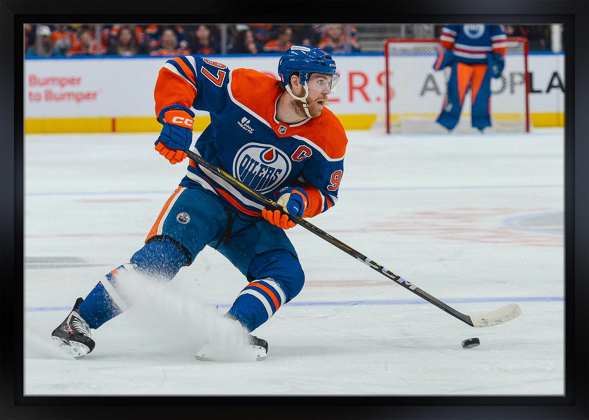 Connor McDavid 20x29 Framed Canvas Oilers 2025 Playoffs