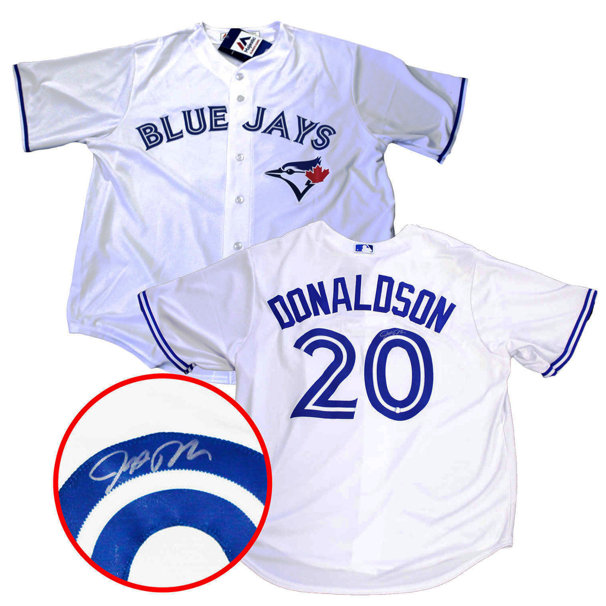 Josh Donaldson Signed Toronto Blue Jays White Replica Jersey - AUCTION