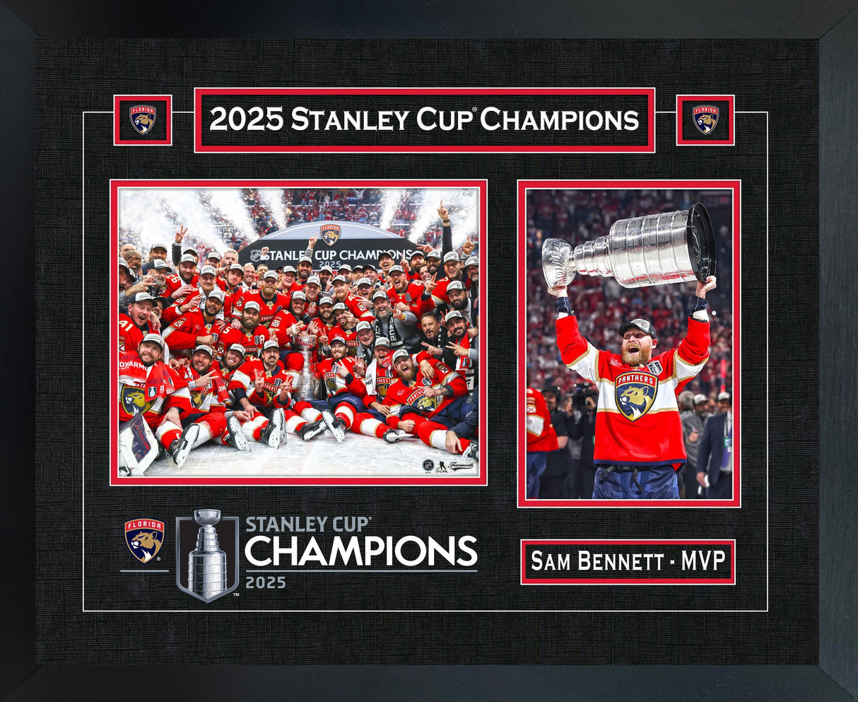Sam Bennett Florida Panthers 2025 Stanley Cup Champions 18x22" Player Championship Frame