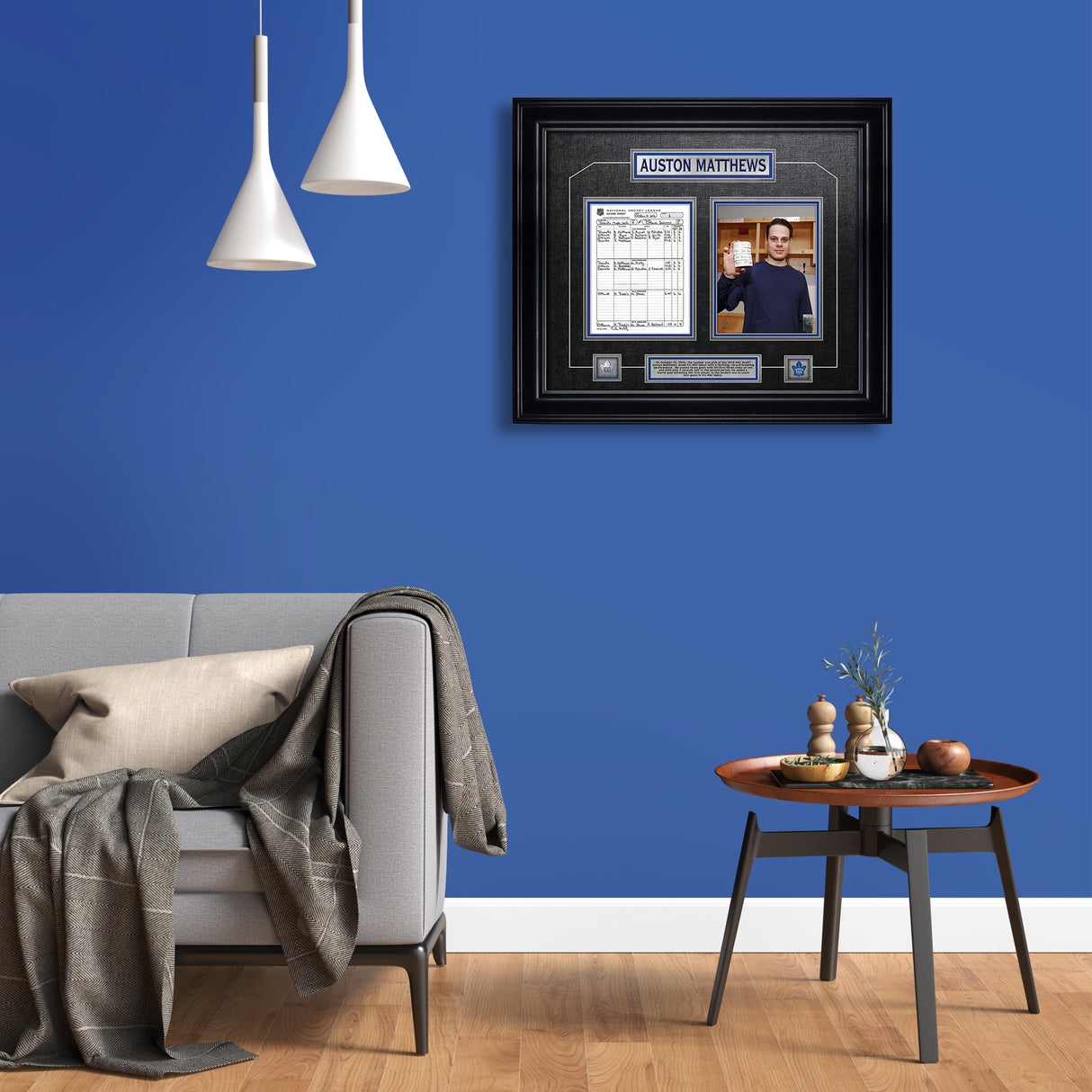 Auston Matthews Toronto Maple Leafs Framed Four Goal First Game Scoresheet Collage