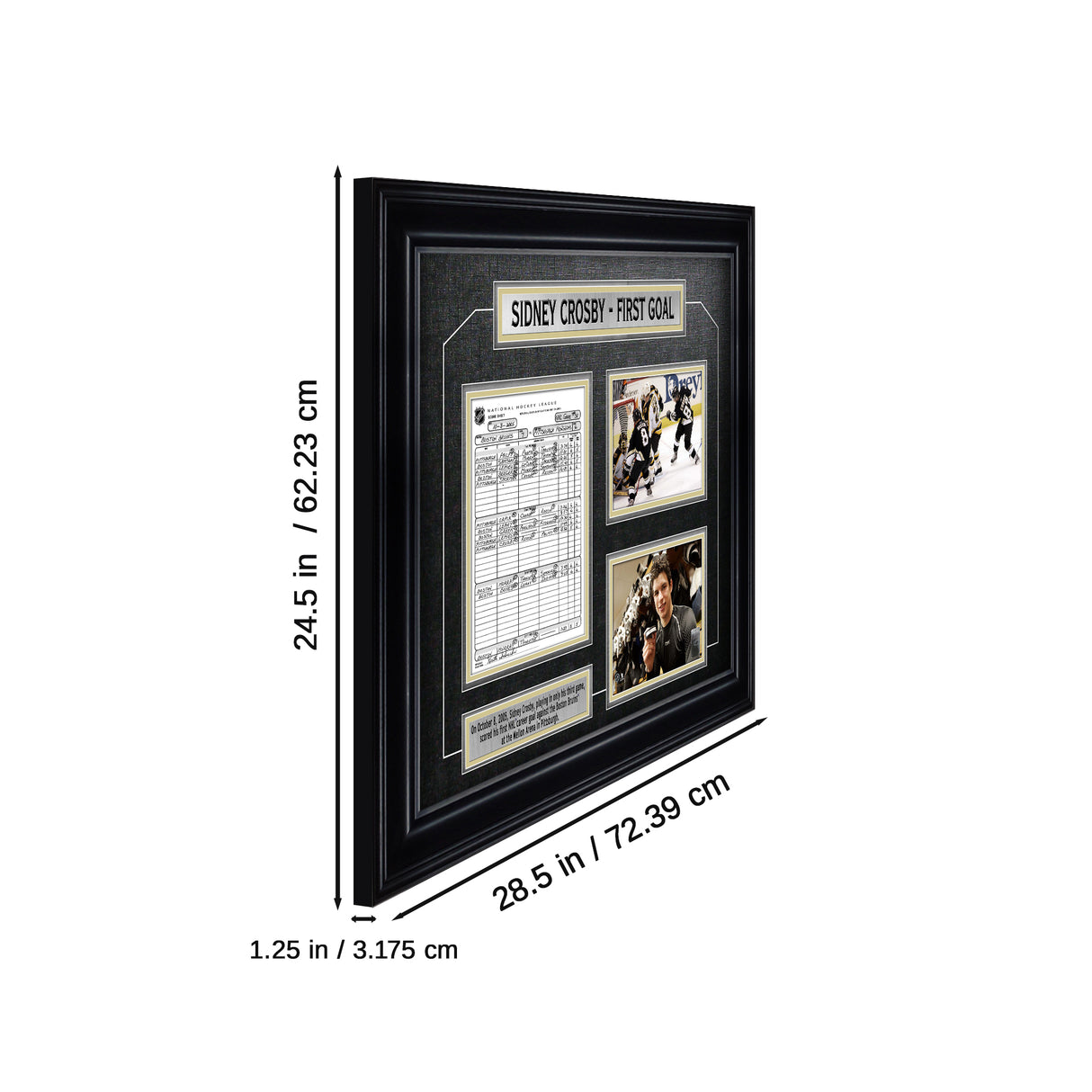 Sidney Crosby Pittsburgh Penguins Framed First Goal Collage with Scoresheet