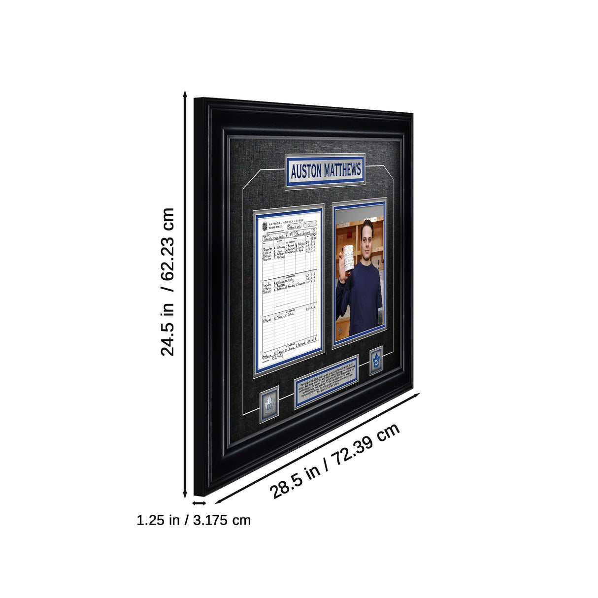 Auston Matthews Toronto Maple Leafs Framed Four Goal First Game Scoresheet Collage
