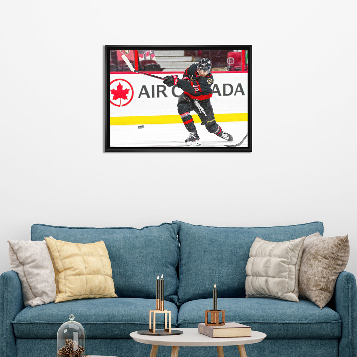 Tim Stutzle Ottawa Senators Framed 20x29 Shooting Canvas