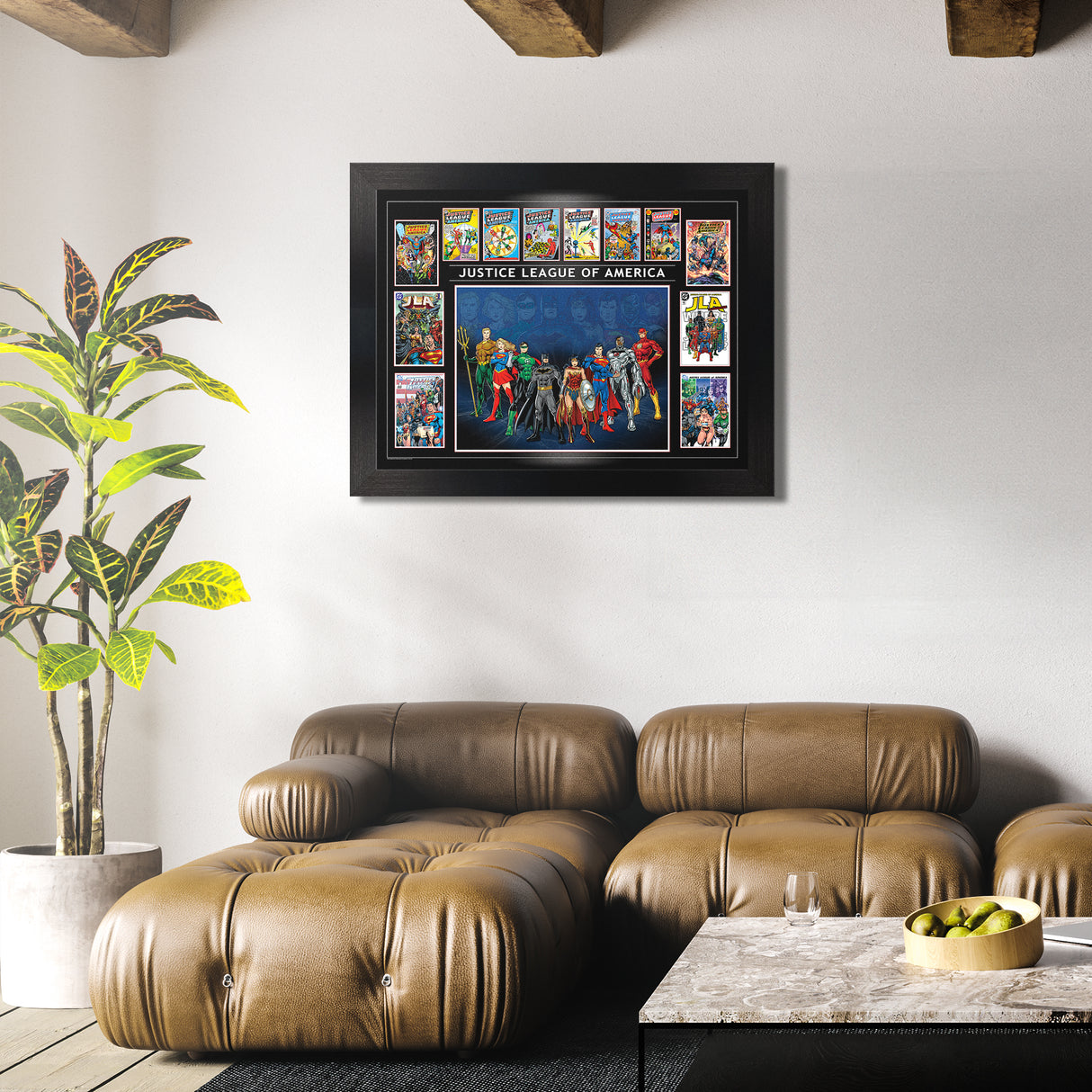 Justice League Framed Comic Collage