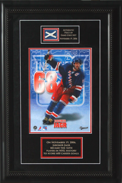 Jaromir Jagr 8x10 Piece of Net Rangers 600th Goal