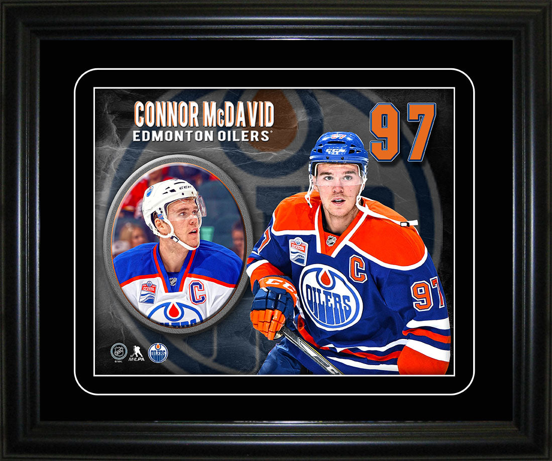 Connor McDavid Edmonton Oilers Captain Portrait Frame