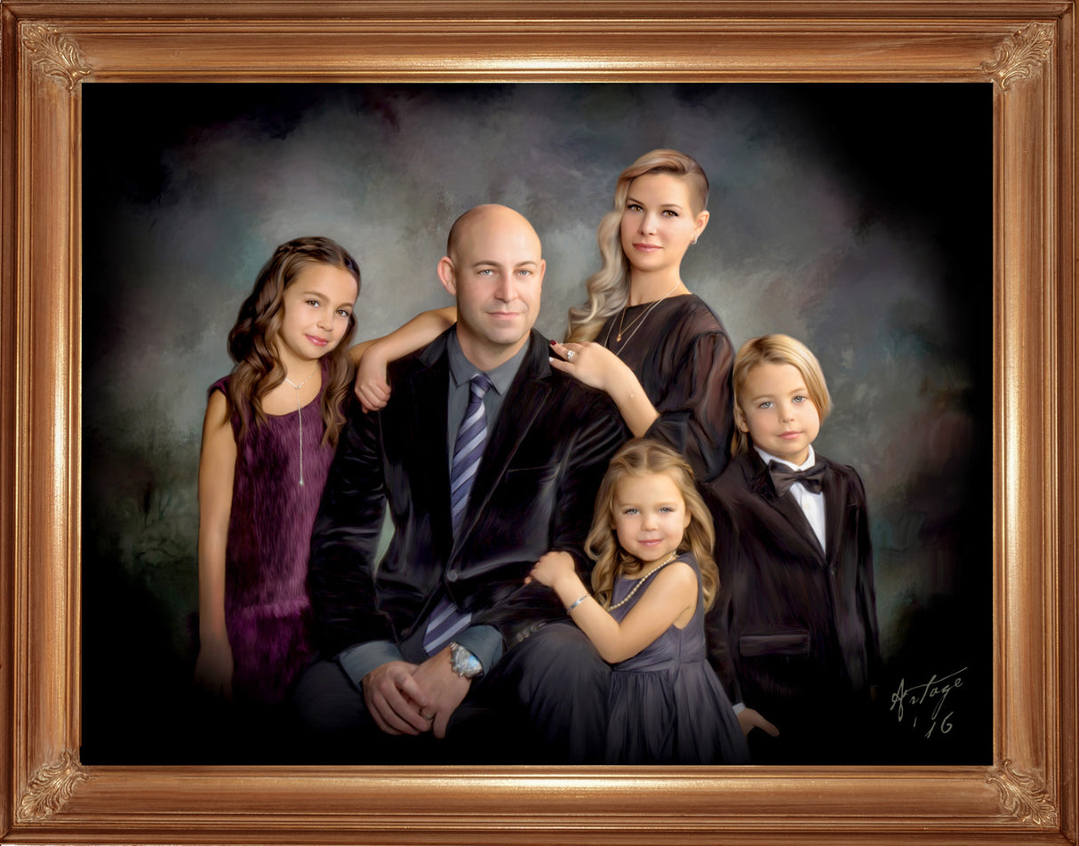 Art Age Family Portrait - 14" Portrait - AUCTION