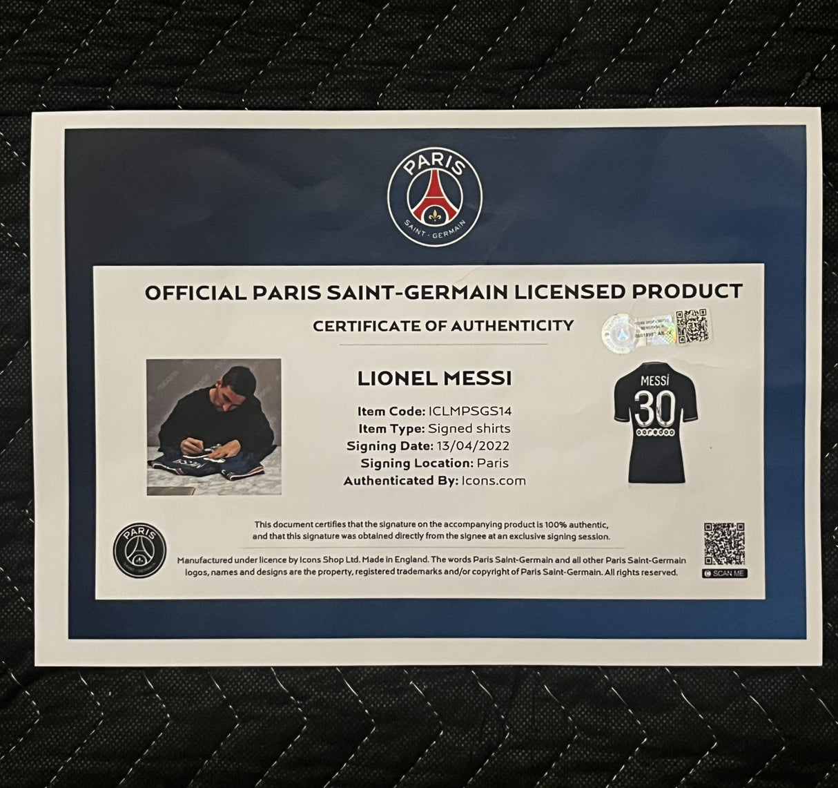 Lionel Messi Signed Paris Saint-Germain Official 2021/22 Stadium Soccer Home Shirt - AUCTION