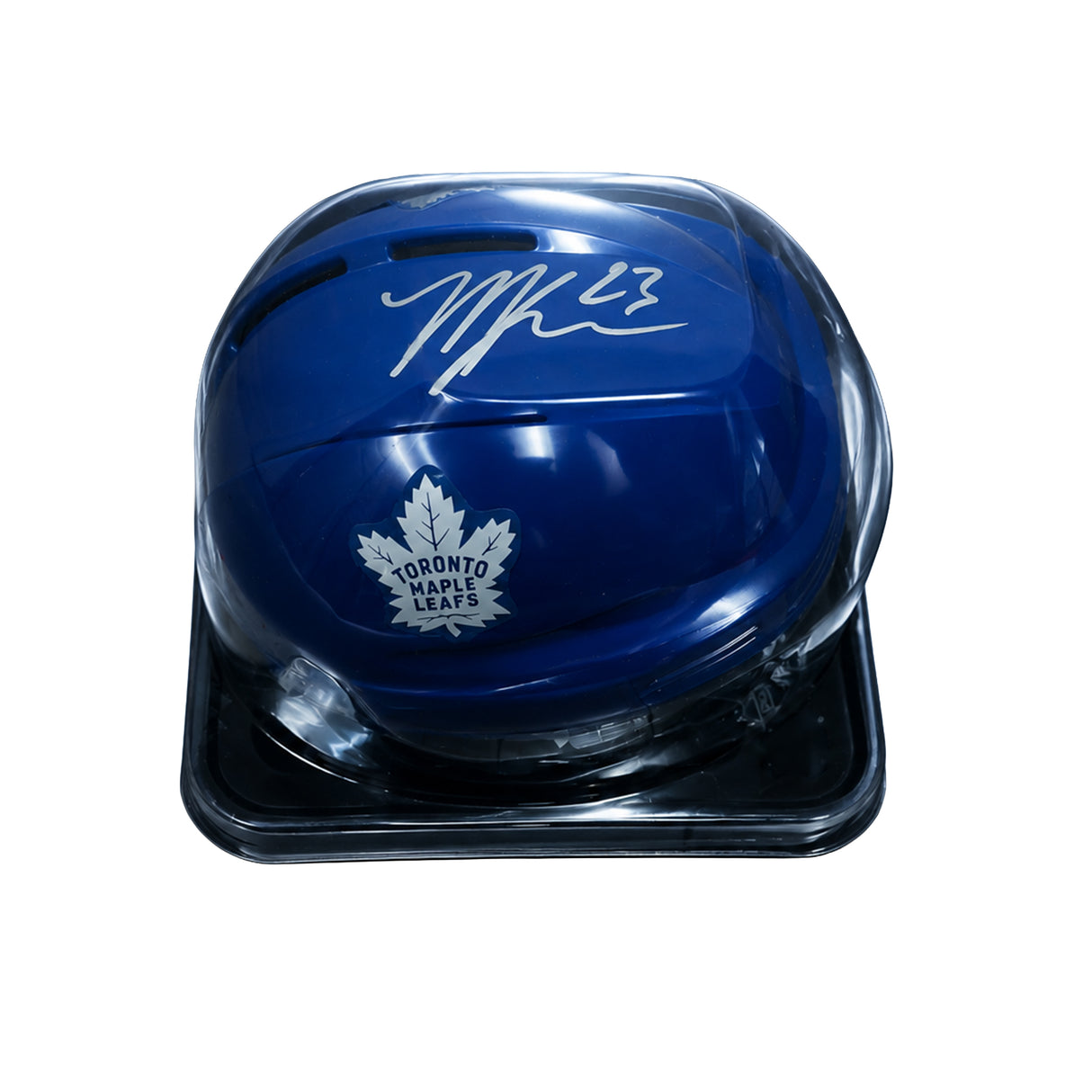 Matthew Knies Signed Toronto Maple Leafs Mini Authentic Replica NHL Helmet - AUCTION