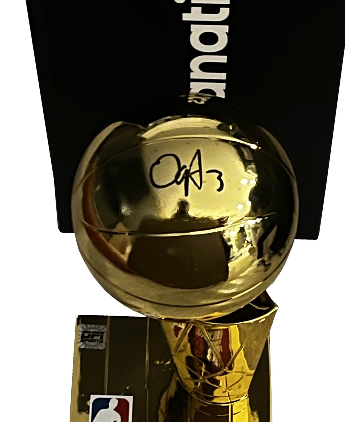 OG Anunoby Signed New York Knicks/Toronto Raptors 11" Replica NBA Trophy - AUCTION
