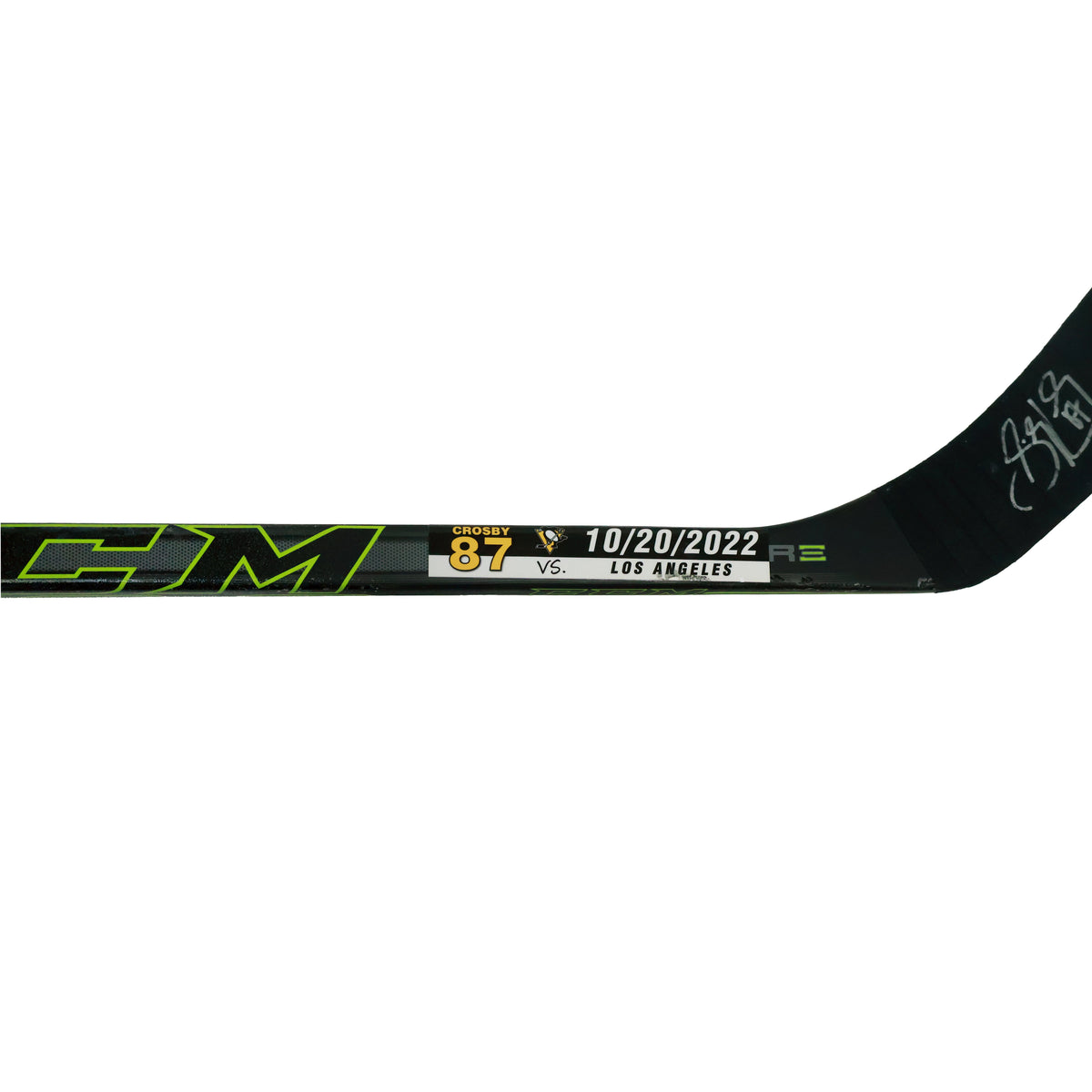 Sidney Crosby Signed Game Used Stick vs Los Angeles Kings (10/20/22) Photomatched by Pittsburgh Chronicles (ST-143) - AUCTION