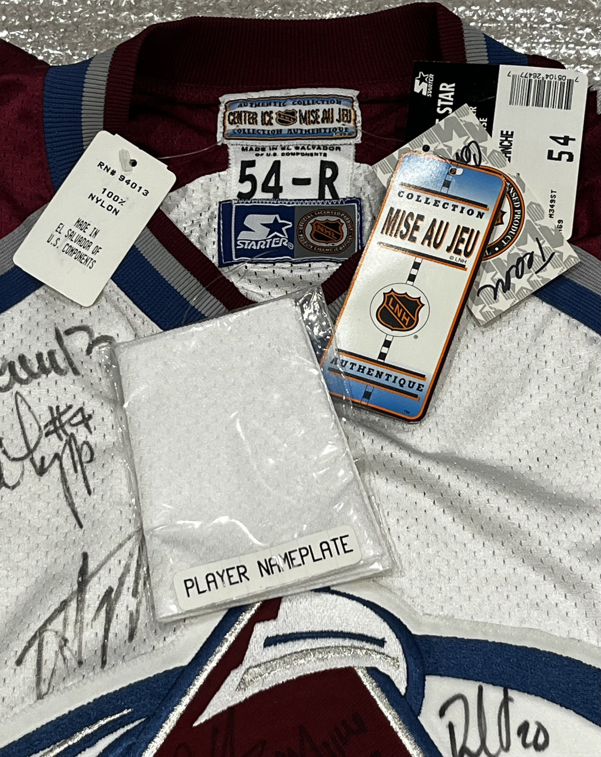 **RARE** Colorado Avalanche Team Issued Size 54R Signed by 24 Members of the 1997-98 Roster Authentic Starter Jersey - AUCTION