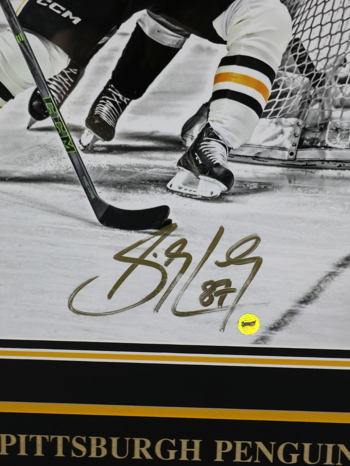 Sidney Crosby Signed Pittsburgh Penguins Framed 16x20 with Career Milestones and Funko Pop - AUCTION
