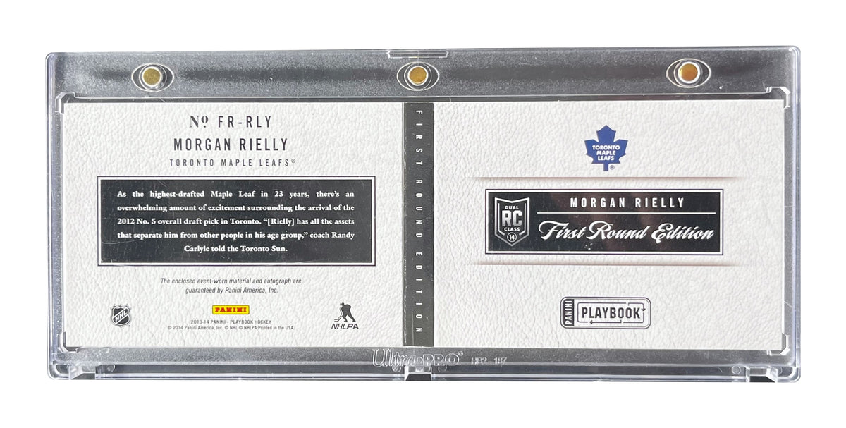 2013 Panini Playbook Morgan Rielly First Round Rookie Jersey Auto - AUCTION