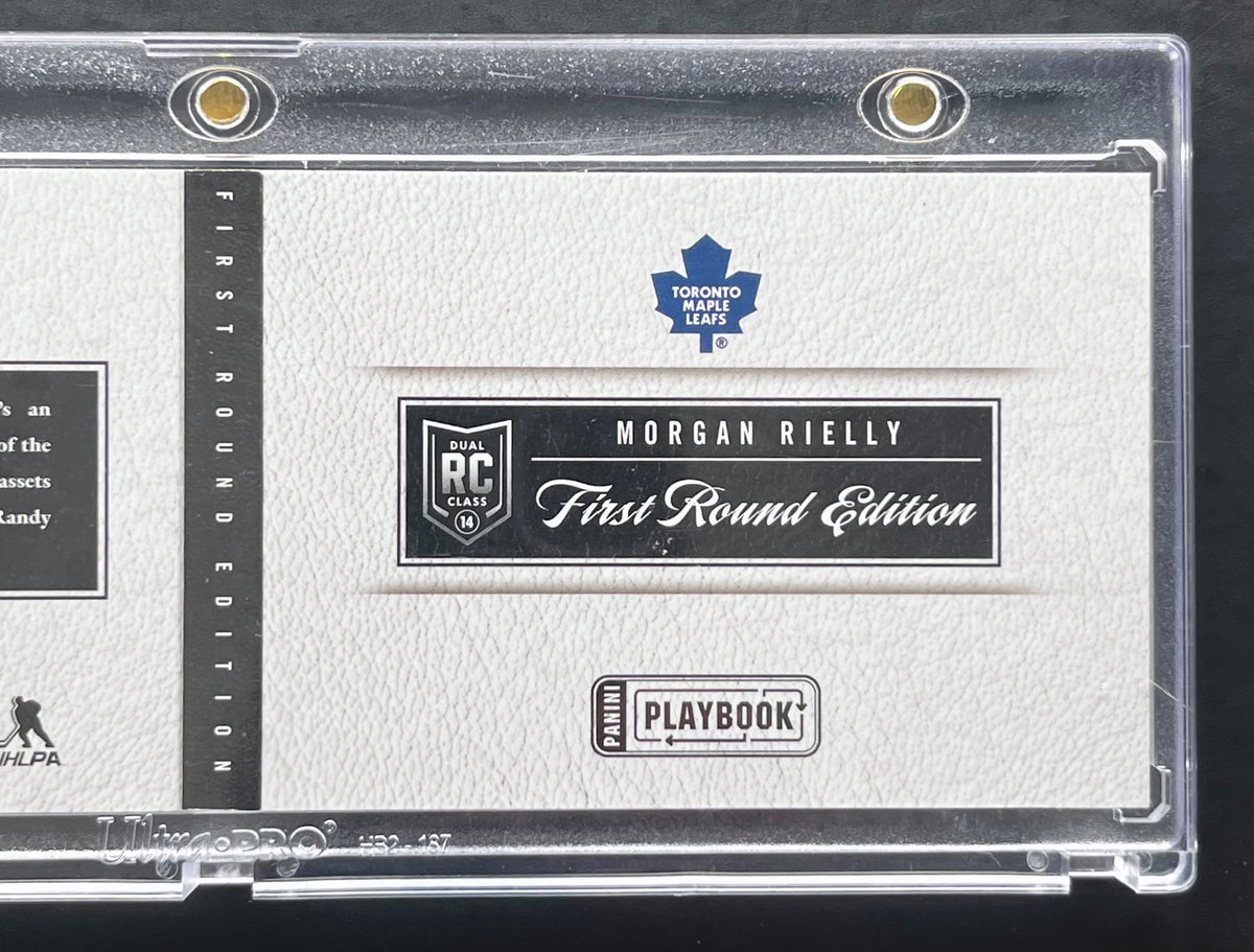 2013 Panini Playbook Morgan Rielly First Round Rookie Jersey Auto - AUCTION