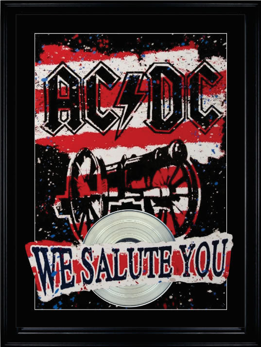 AC/DC Framed We Salute You Print with Platinum LP - Frameworth Sports Canada