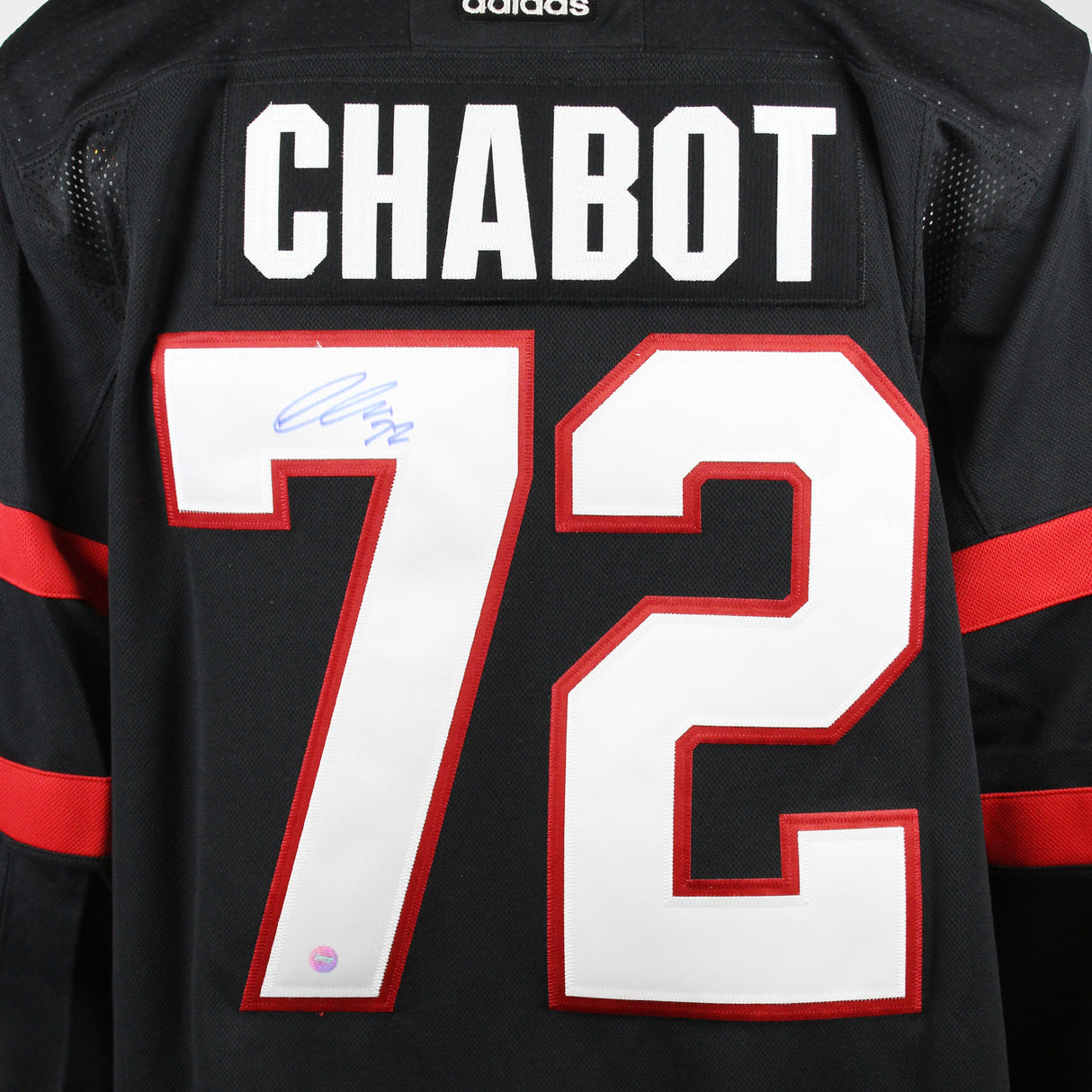 Thomas Chabot Signed Jersey Ottawa Senators Black Adidas - AUCTION