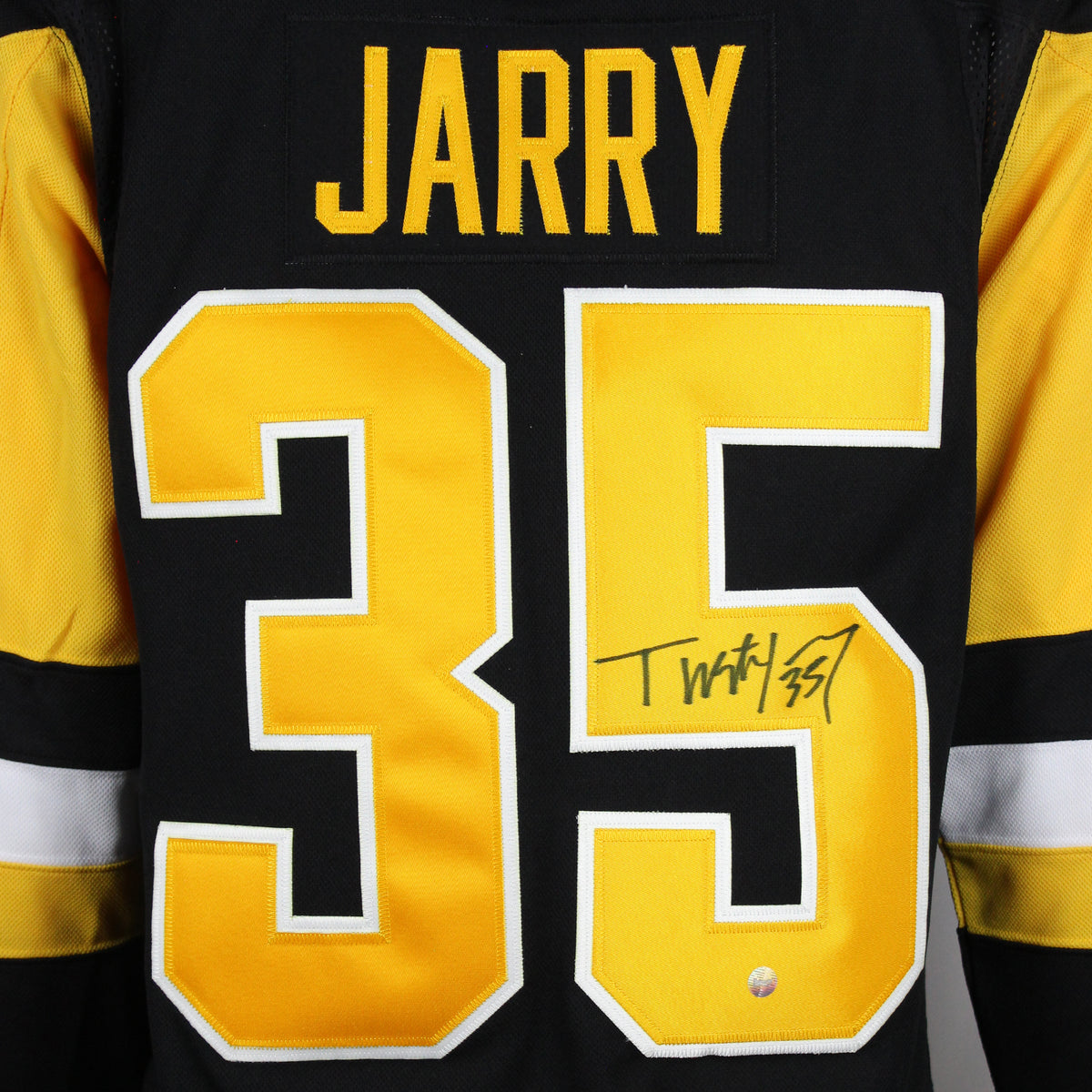 Tristan Jarry Signed Jersey Penguins Black Fanatics Premium - AUCTION