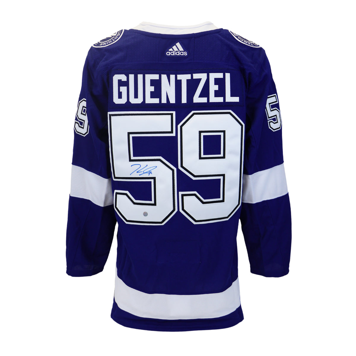 Jake Guentzel Signed Jersey Tampa Bay Lightning Blue Adidas - AUCTION