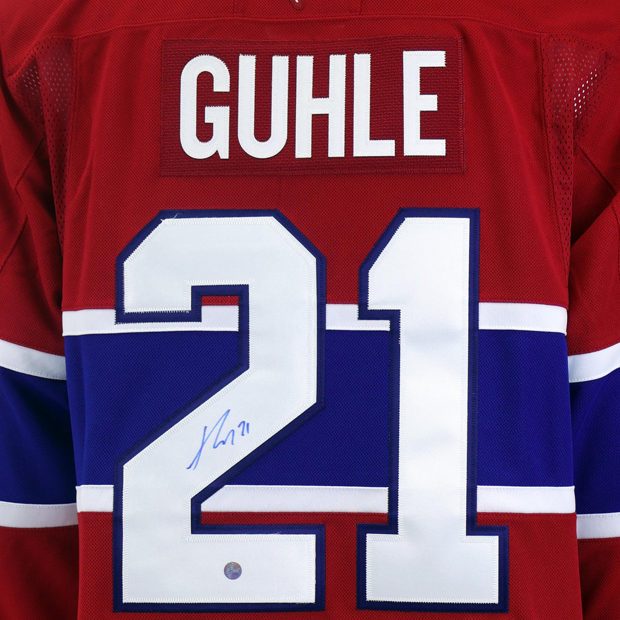 Kaiden Guhle Signed Jersey Montreal Canadiens Red Fanatics Premium