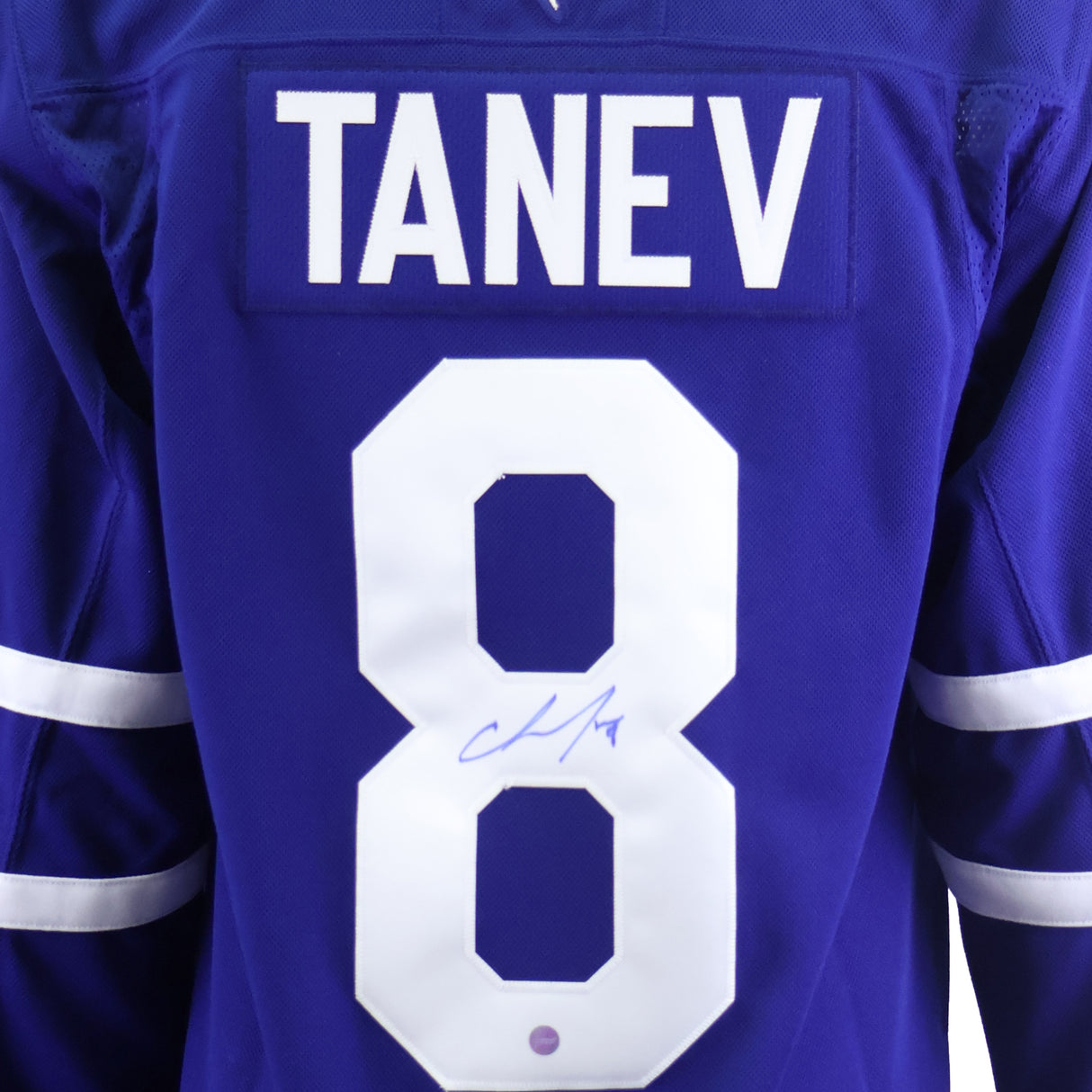Chris Tanev Signed Jersey Toronto Maple Leafs Blue Fanatics Premium - AUCTION