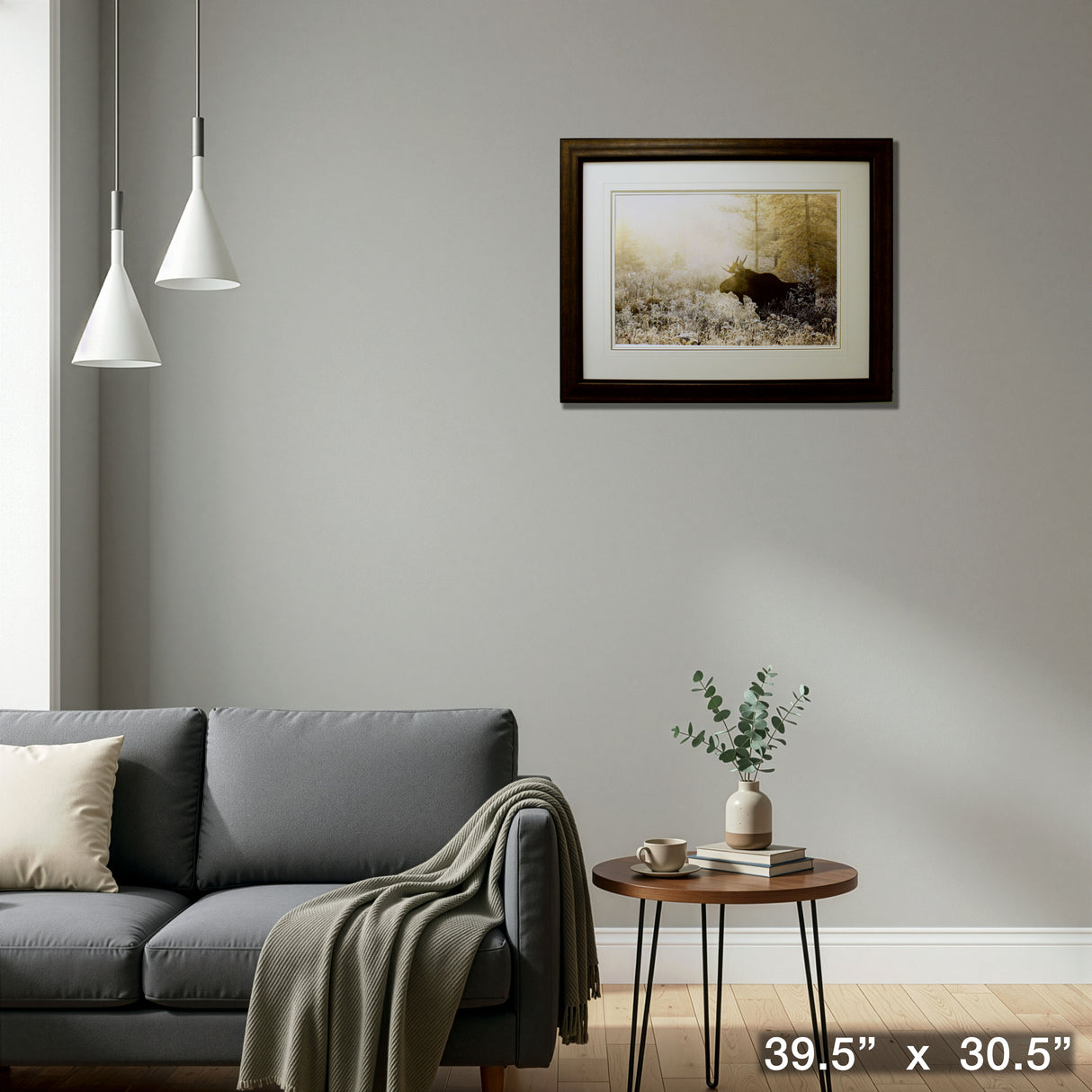 Algonquin Moose Framed By Andrew Collett – Detail – Frameworth