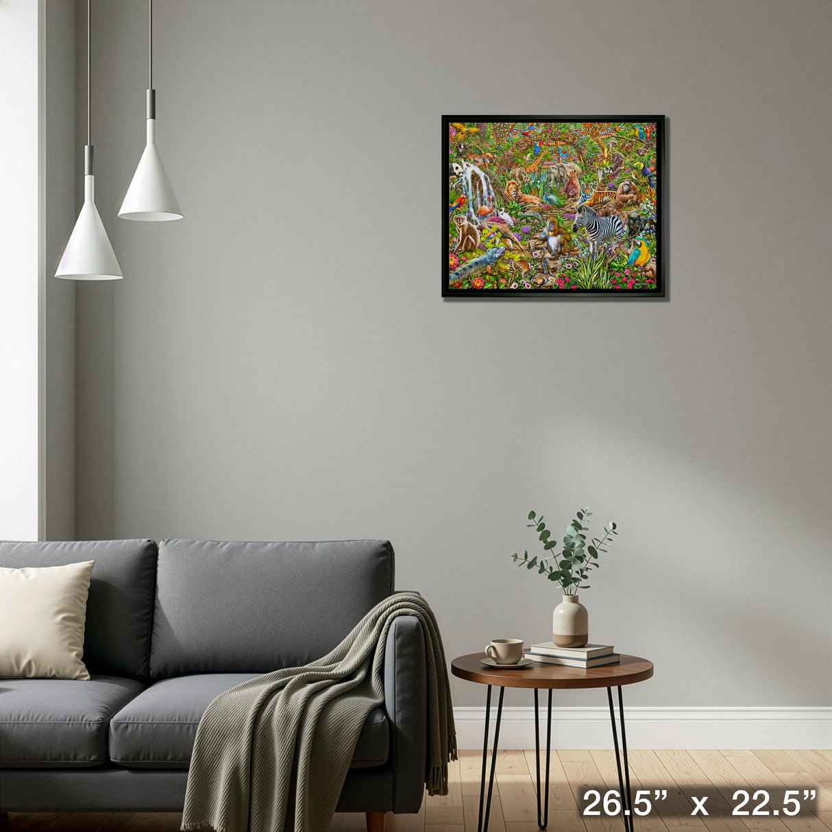 Animal Atrium 20x29 Framed Canvas by Michael Fishel – Detail – Frameworth