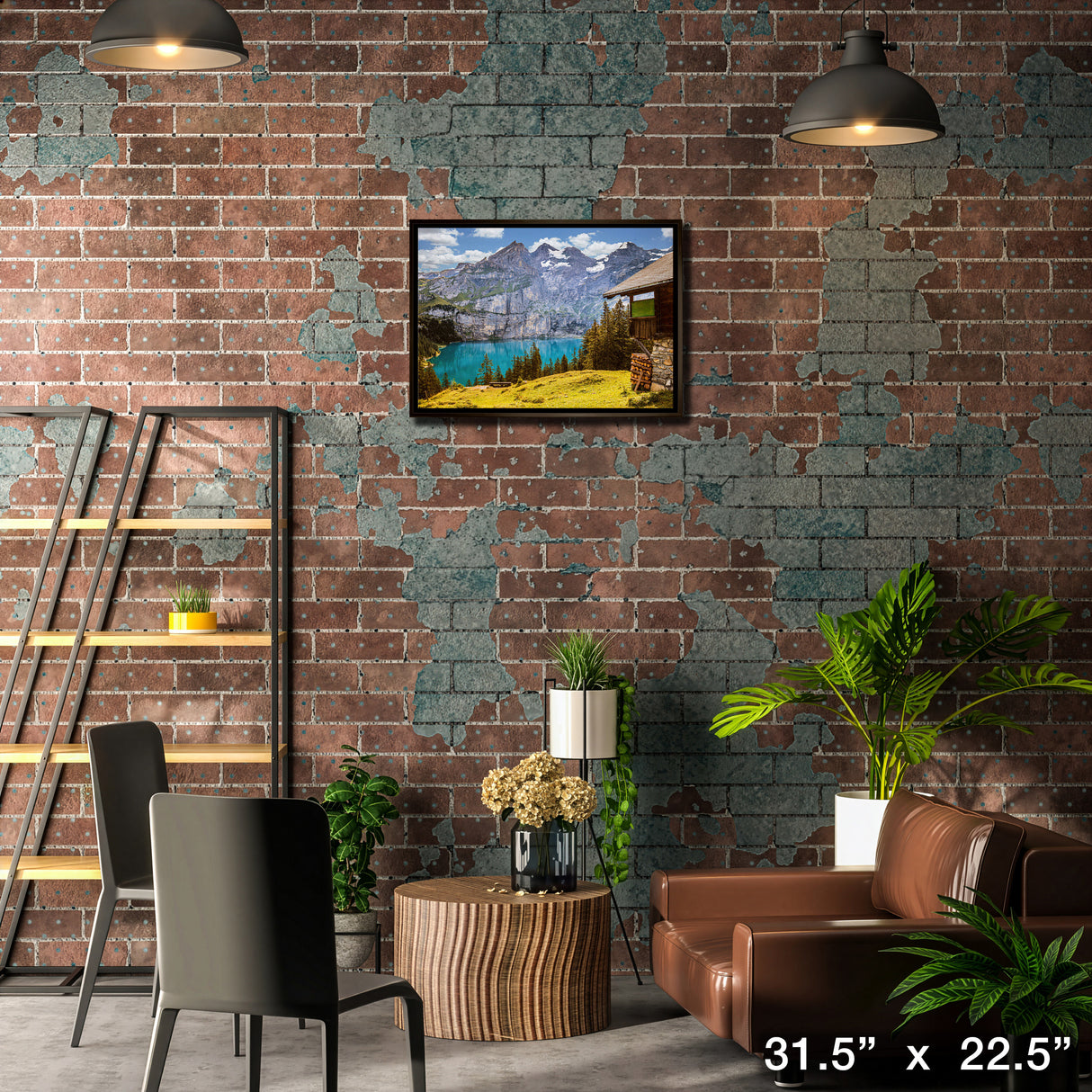 Mountain Lake 20x29 Framed Canvas – Lifestyle – Frameworth