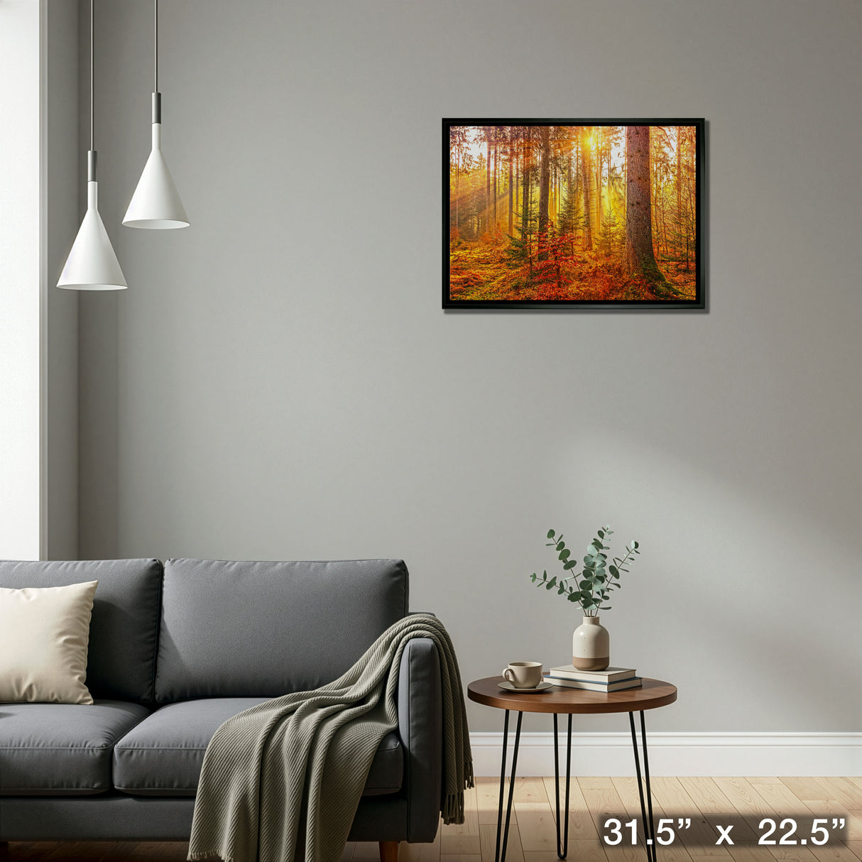 Golden Forest 20x29 Framed Canvas – Detail – Frameworth