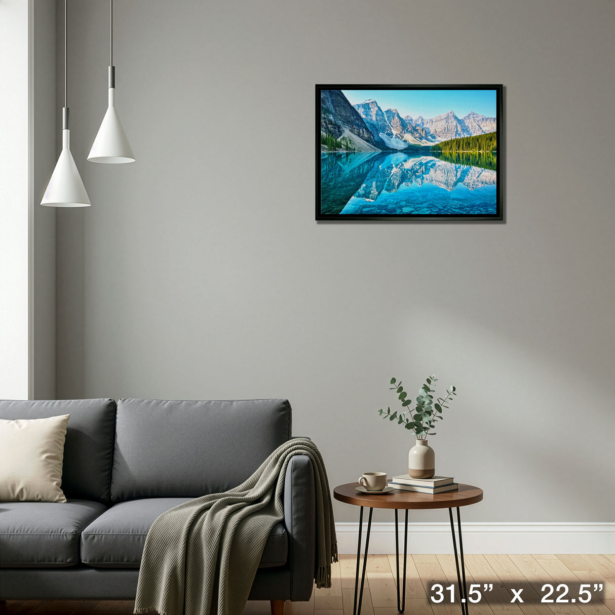 Moraine Lake 20x29 Framed Canvas – Detail – Frameworth