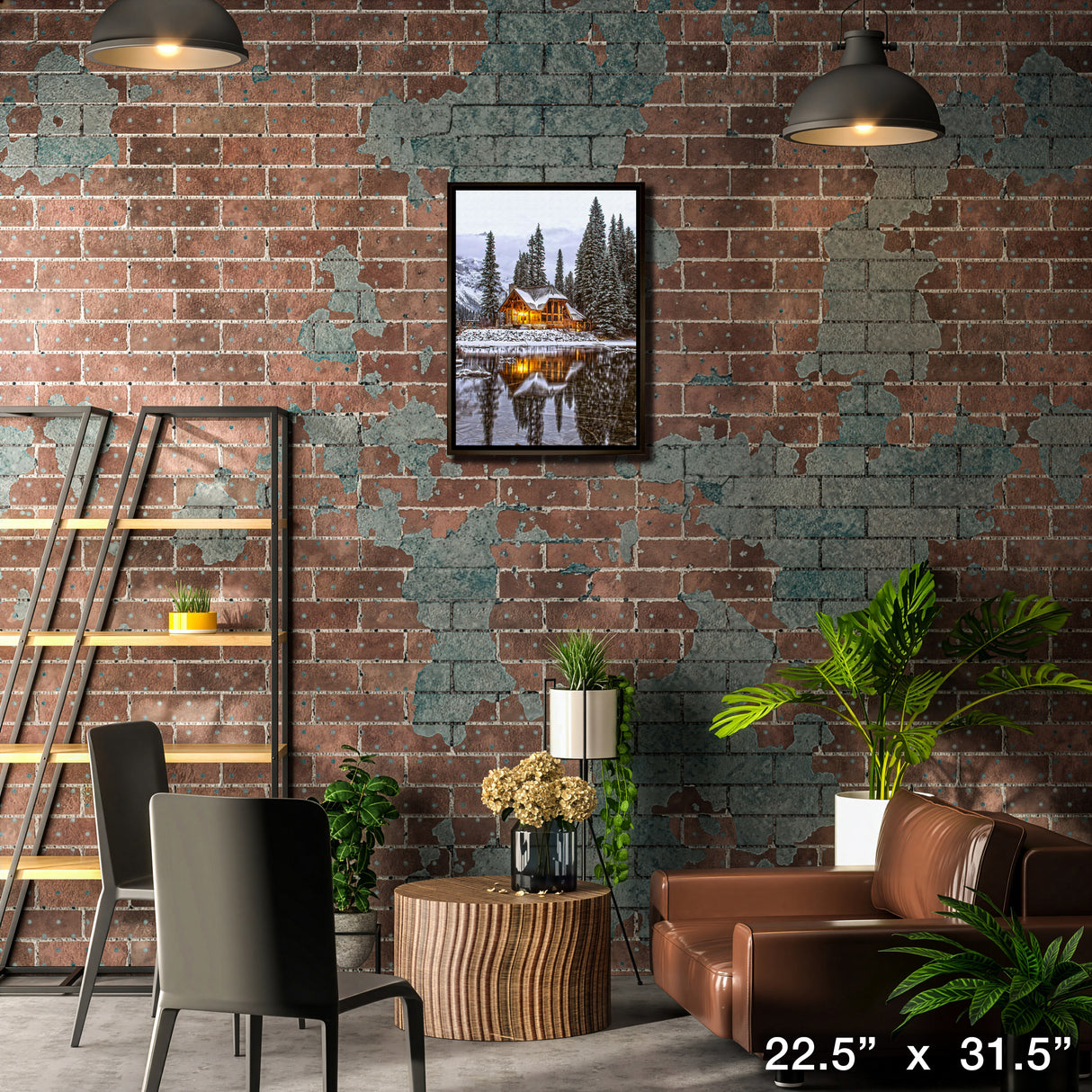 Winter Cottage 20x29 Framed Canvas – Lifestyle – Frameworth