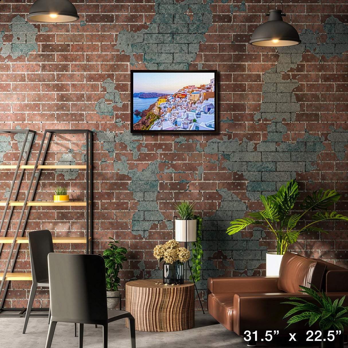 Santorini 20x29 Framed Canvas – Lifestyle – Frameworth
