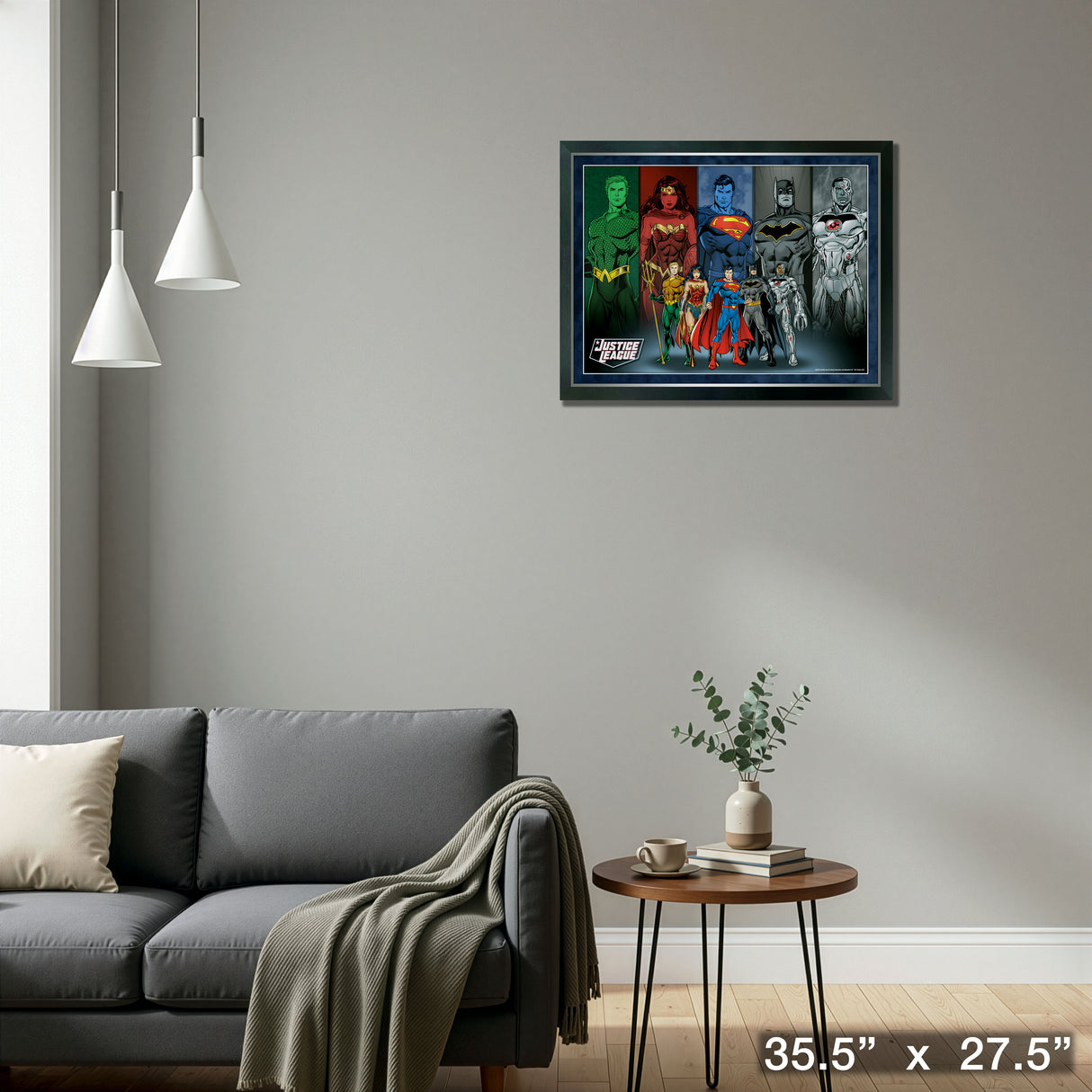 Justice League Framed Collage – Detail – Frameworth