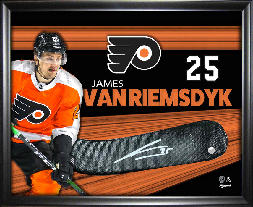 James Van Riemsdyk Signed PhotoGlass Framed Philadelphia Flyers Stickblade - Frameworth Sports Canada 