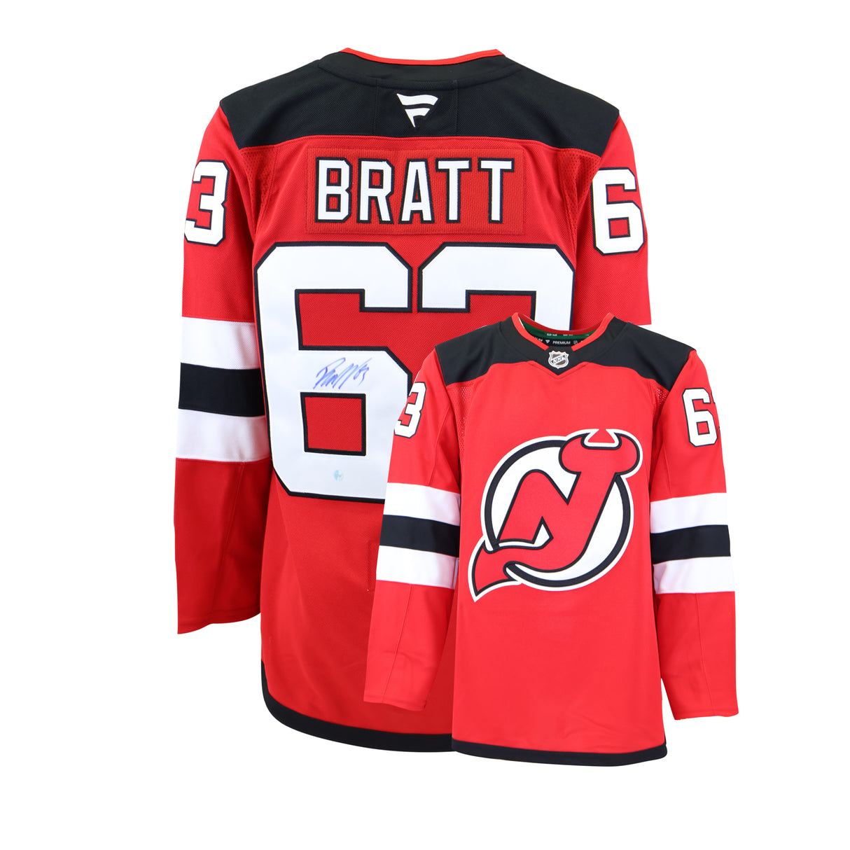 Jesper Bratt Signed New Jersey Devils Fanatics Premium Home Jersey - AUCTION