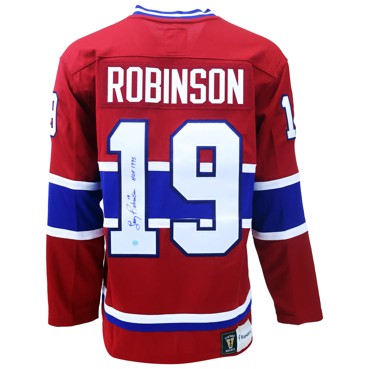 Larry Robinson Signed Montreal Canadiens Fanatics Vintage Jersey Insc "HOF 1995"