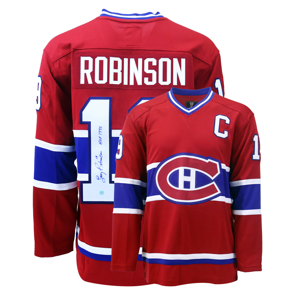 Larry Robinson Signed Montreal Canadiens Fanatics Vintage Jersey Insc "HOF 1995"