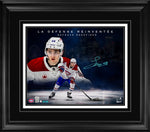 Lane Hutson Signed 16x20 Print Framed Montreal Canadiens