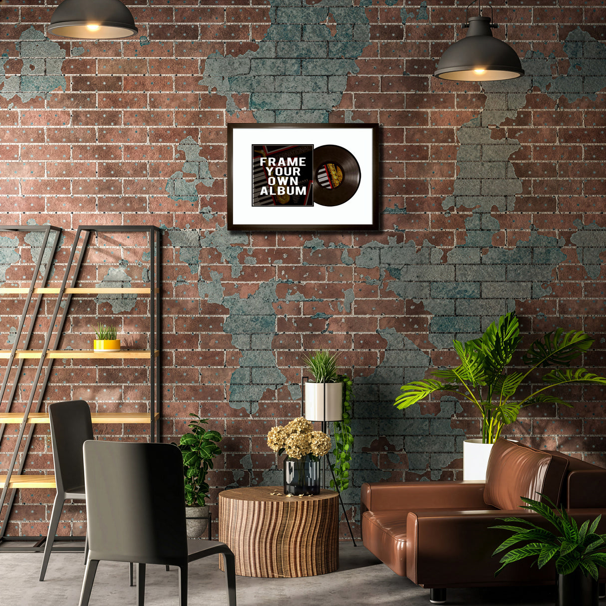 Vinyl Album Frame with White Background – Lifestyle – Frameworth