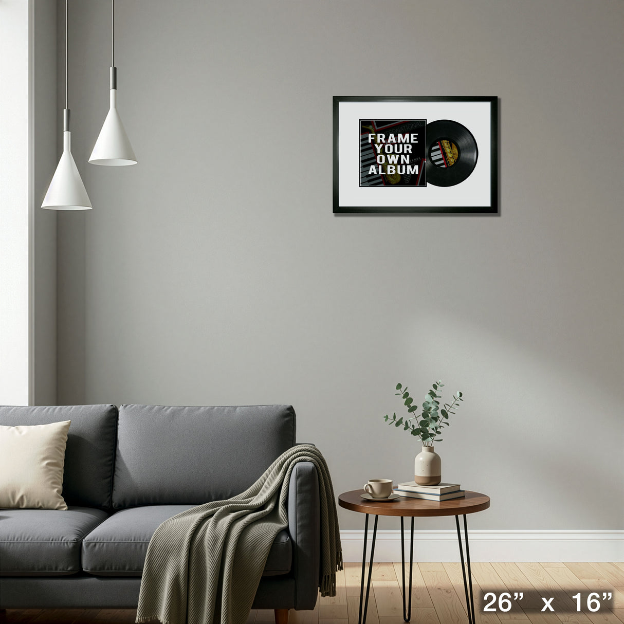 Vinyl Album Frame with White Background – Detail – Frameworth