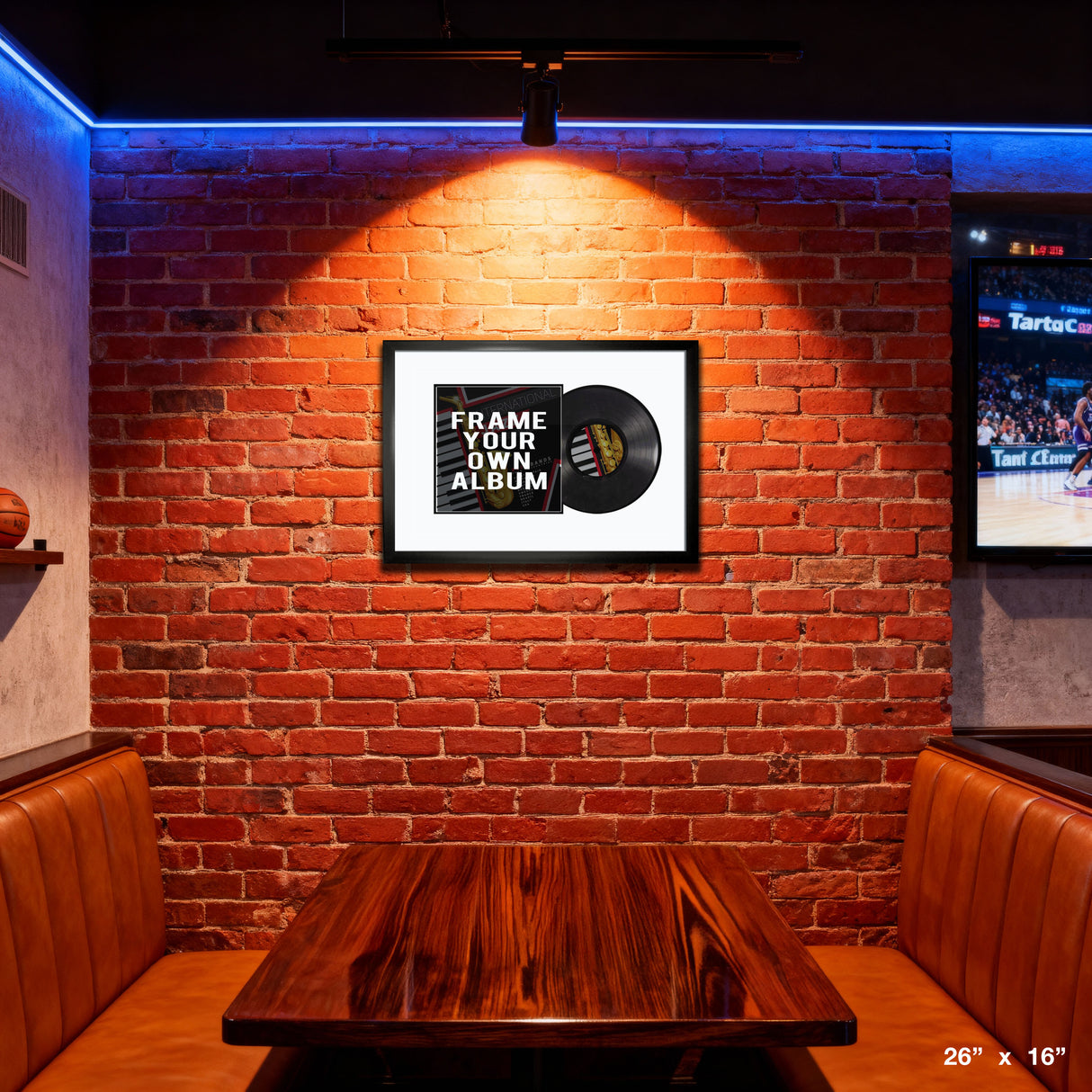 Vinyl Album Frame with White Background – View 4 – Frameworth