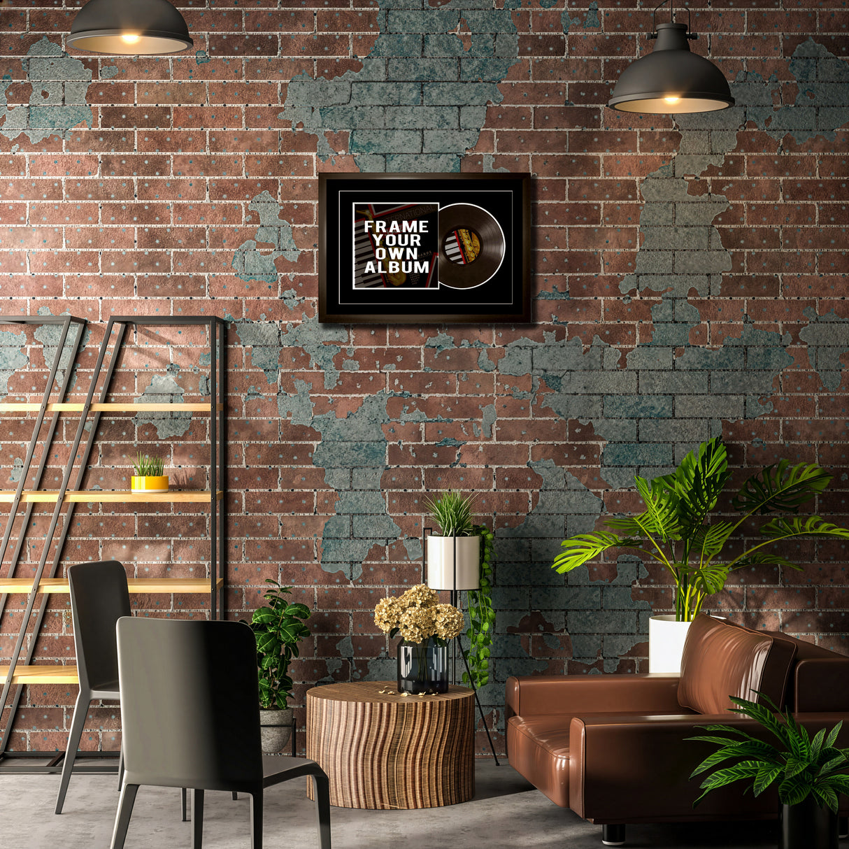 Vinyl Album Frame with Black Background – Lifestyle – Frameworth