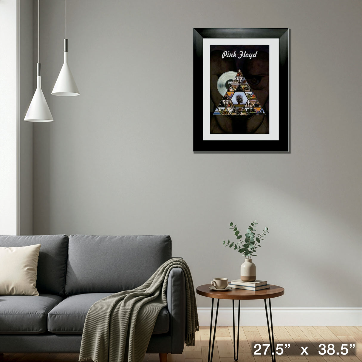 Pink Floyd Framed Prism Discography with Platinum LP – Detail – Frameworth