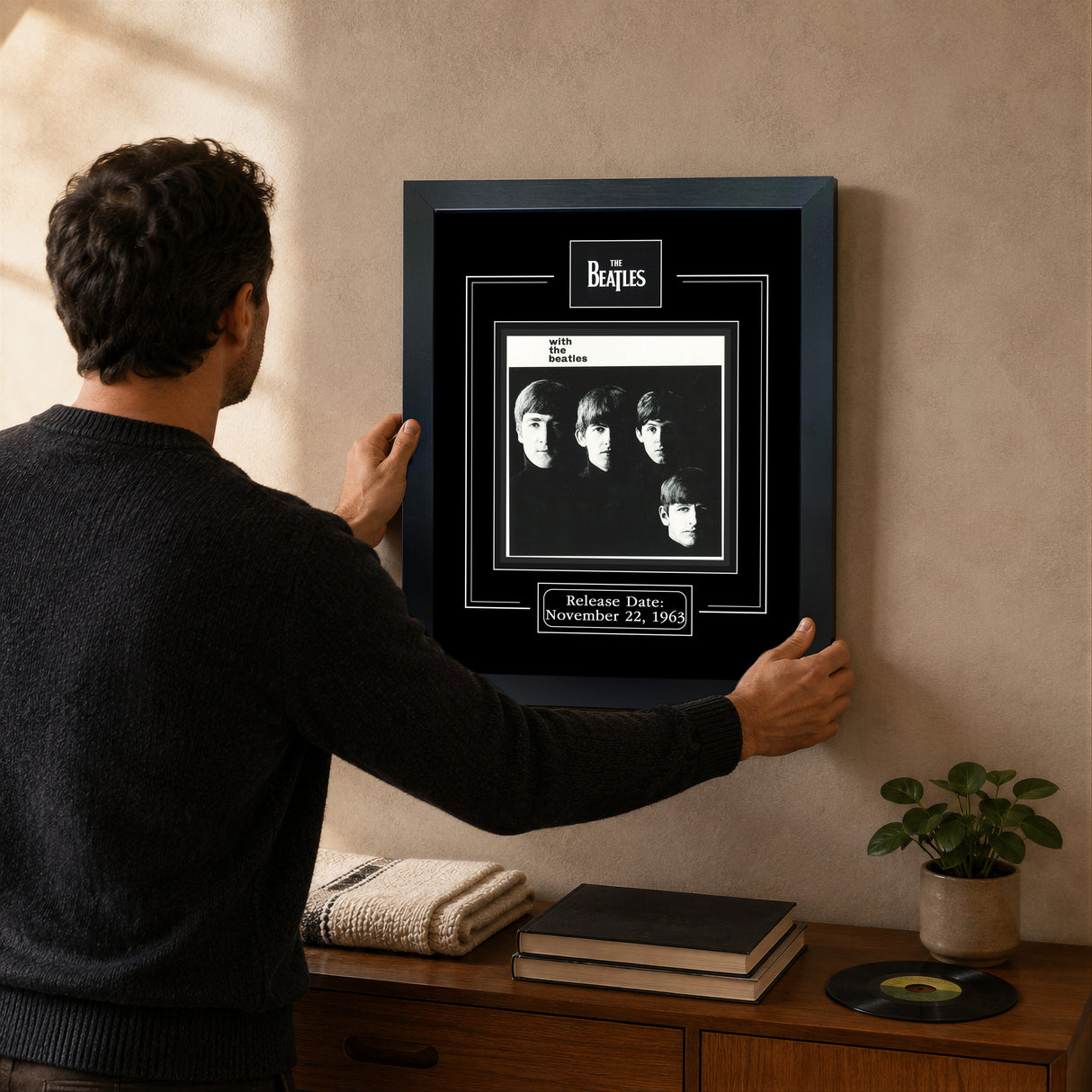 With The Beatles Framed Beatles Album Print - lifestyle 1