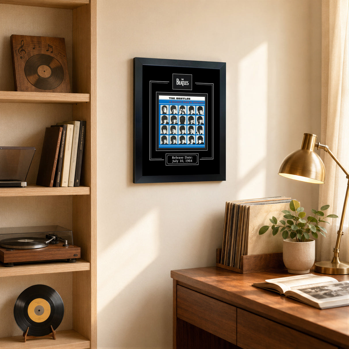 A Hard Day's Night Framed Beatles Album Print - lifestyle 2