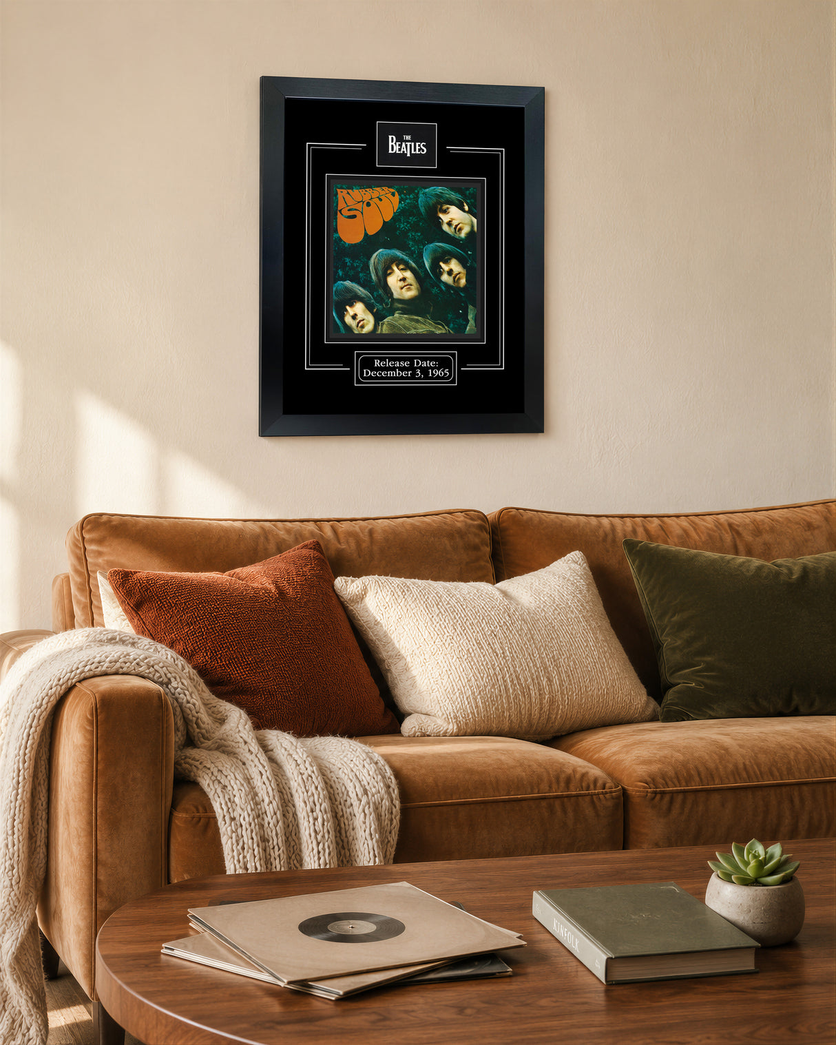 Rubber Soul Framed Beatles Album Print - lifestyle 3